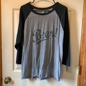 Beer! Quarter sleeve baseball tee